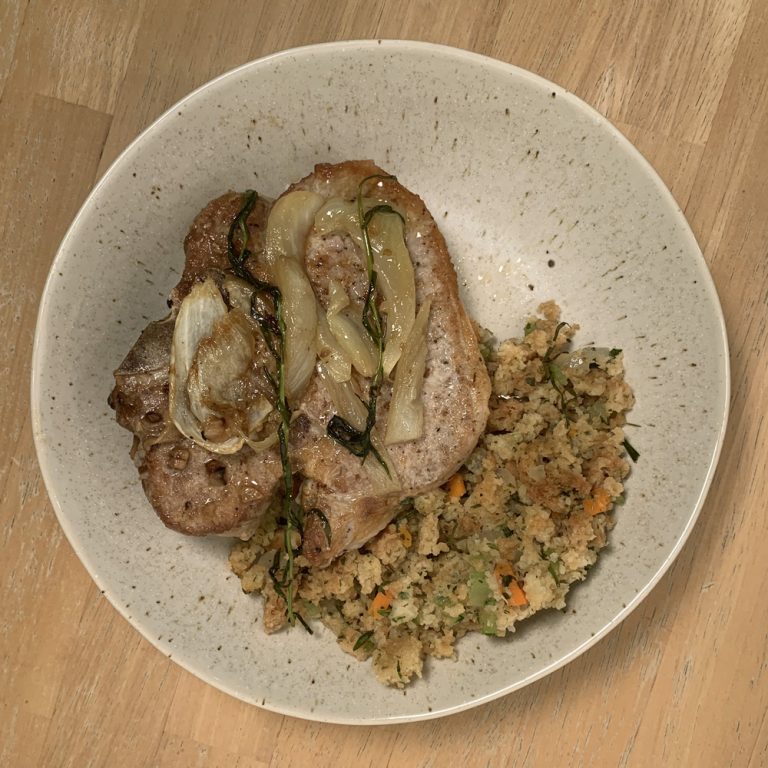Tarragon Lemon Pork Chops Cast Iron Grub